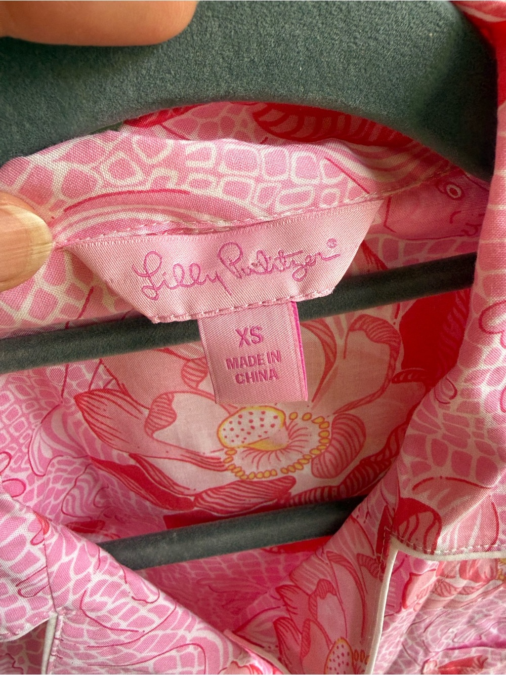 Lilly Pulitzer Pink Floral Button-Down Shirt